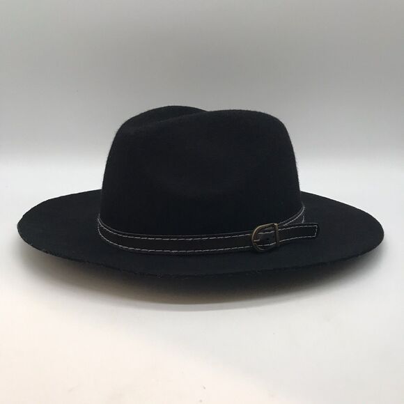 Madden Girl Women's 100% Wool Felt Fedora OSFA Buckle Band Western Cowboy Hat - Picture 3 of 12